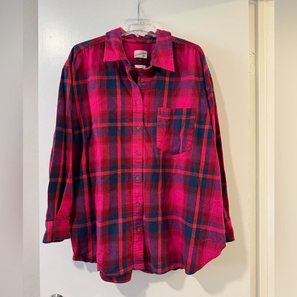 Universal Thread Tops - Universal Thread Red and Blue Plaid Shirt 2x